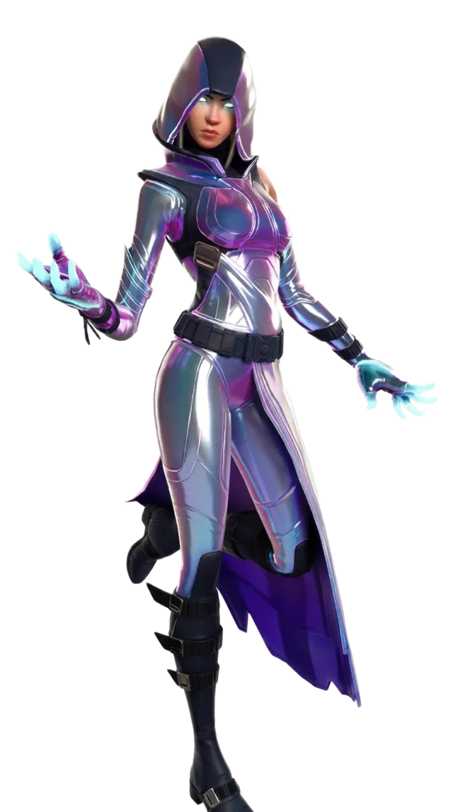 Skin Glow do Fortnite, símbolo da Quantum FN